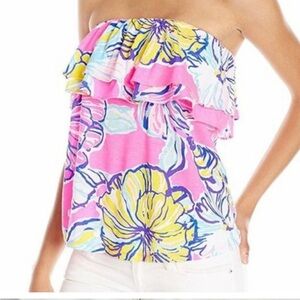 Lilly Pulitzer Rilo Tube Top Swept by the Tides in Small